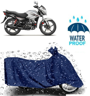 TENNYCER Waterproof Two Wheeler Cover for Hero(Glamour Blaze, Blue)