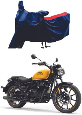 prajapati Waterproof Two Wheeler Cover for Royal Enfield(Meteor 350, Red, Blue)