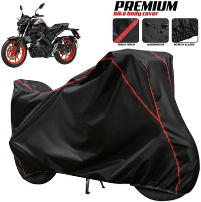 OliverX Waterproof Two Wheeler Cover for Yamaha(MT 15 New, Black, Red, Multicolor)