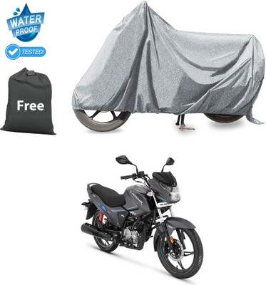 PAGORA Waterproof Two Wheeler Cover for Hero(Glamour i3s BS6, Silver)