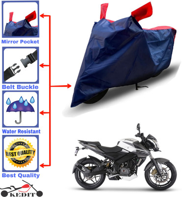 KEDIT Two Wheeler Cover for Bajaj(Pulsar NS200 BS6, Red, Blue)