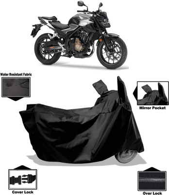 Amexride Two Wheeler Cover for Honda(CB500F, Black)