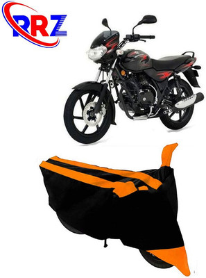 RRZ Waterproof Two Wheeler Cover for Bajaj(Discover 125 DTS-i, Black, Orange)