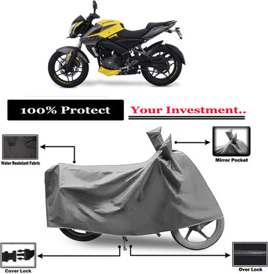 Amexride Two Wheeler Cover for Bajaj(Pulsar NS200 BS6, Grey)