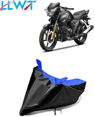 KPIND Waterproof Two Wheeler Cover for TVS(Apache RTR 180, Black, Blue)