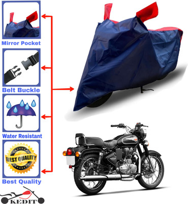 KEDIT Two Wheeler Cover for Royal Enfield(Meteor 350, Red, Blue)