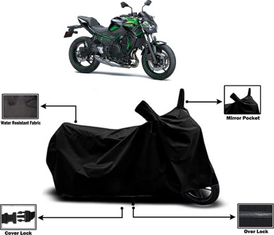 Amexride Two Wheeler Cover for Kawasaki(Z650 BS6, Black)