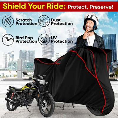 AutoGalaxy Waterproof Two Wheeler Cover for Honda(SP 125, Black)