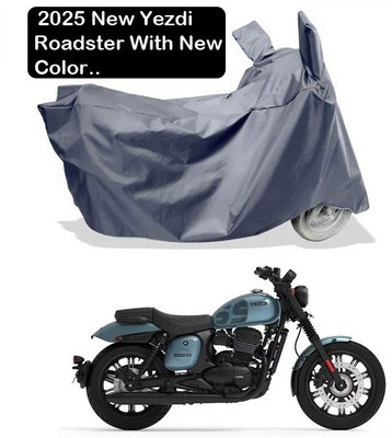 Amexride Two Wheeler Cover for Yezdi(Roadster, Grey)