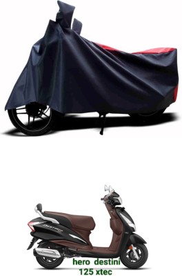 RAQTRO Waterproof Two Wheeler Cover for Hero(Destini 125, Red, Blue)