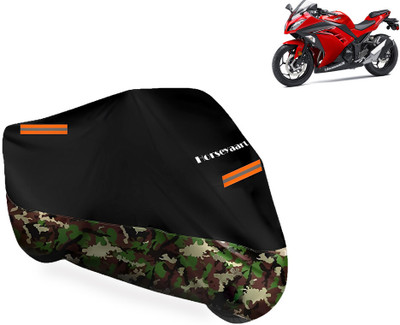 Horseyaart Waterproof Two Wheeler Cover for Kawasaki(Ninja 300, Multicolor)