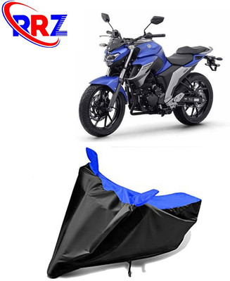 RRZ Waterproof Two Wheeler Cover for Yamaha(FZ, Black, Blue)