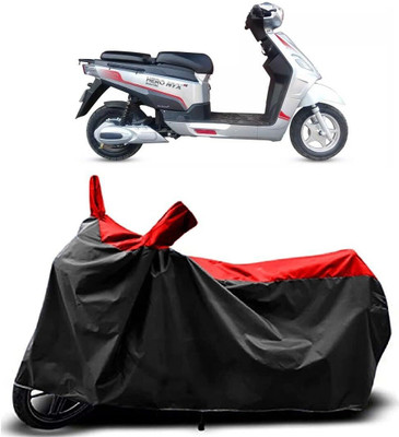 KEDIT Two Wheeler Cover for Hero(Electric NYX e5 BS6, Red, Black)