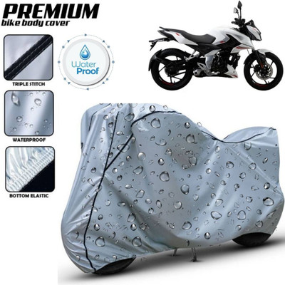 kerwa Waterproof Two Wheeler Cover for Bajaj(Pulsar AS 150, Silver, Black)