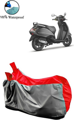 APNEK Waterproof Two Wheeler Cover for TVS(Jupiter 125, Grey, Red)
