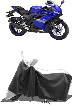 SUGASHRI Waterproof Two Wheeler Cover for Yamaha(YZF-R15 V3 BS6, White, Black)