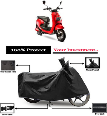Amexride Two Wheeler Cover for Evolet(Pony BS6, Black)