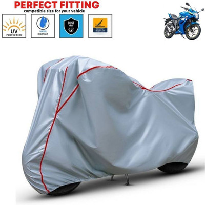 Starlink Waterproof Two Wheeler Cover for Suzuki(Gixxer SF, Silver, Red)