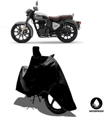 Amexride Waterproof Two Wheeler Cover for Royal Enfield(Classic Gunmetal, Black)
