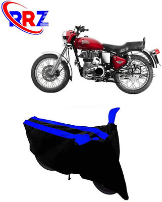 RRZ Waterproof Two Wheeler Cover for Royal Enfield(Bullet Electra Twinspark, Black, Blue)