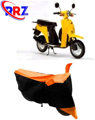 RRZ Waterproof Two Wheeler Cover for Bajaj(V 150, Black, Orange)