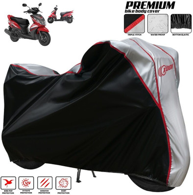 xodi Waterproof Two Wheeler Cover for Yamaha(Ray Z, Silver, Black)