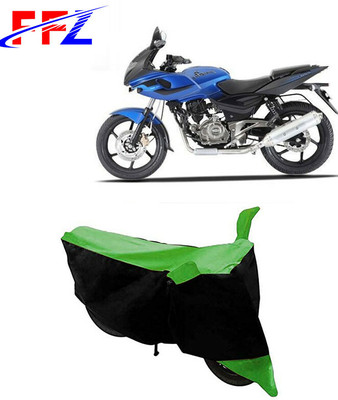 FFZ Two Wheeler Cover for Bajaj(Pulsar 220 DTS-i, Black, Green)