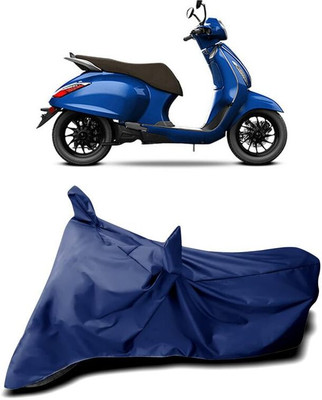 KEDIT Two Wheeler Cover for Bajaj(New Chetak, Blue)