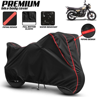 Mwiss Waterproof Two Wheeler Cover for Bajaj(CT110, Black, Red)
