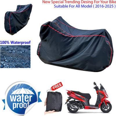 AUTOCAD Waterproof Two Wheeler Cover for Aprilia(SXR 160 BS6, Black)