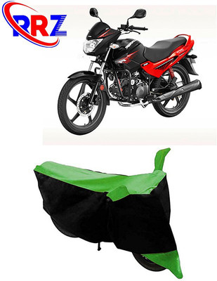 RRZ Waterproof Two Wheeler Cover for Hero(Glamour Programmed FI, Black, Green)