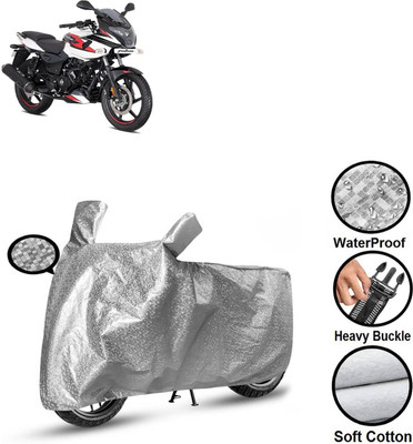 CODOKI Waterproof Two Wheeler Cover for Bajaj(Pulsar 220F, Silver)