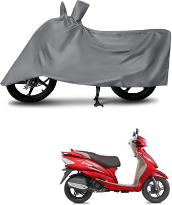 aosis Two Wheeler Cover for TVS(Wego, Grey)