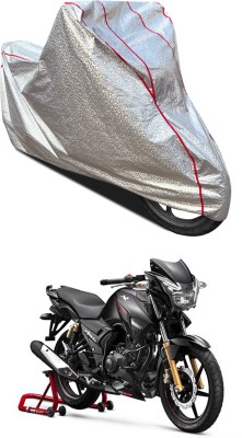 PAGORA Waterproof Two Wheeler Cover for TVS(Apache 150, Silver)