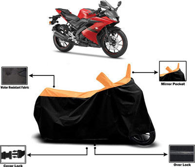 Amexride Two Wheeler Cover for Yamaha(YZF-R15 V3 New BS6, Orange)