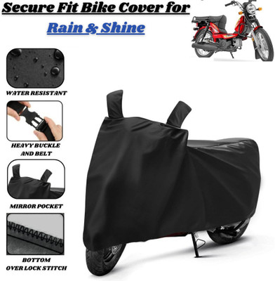 Delphinium Waterproof Two Wheeler Cover for TVS(XL 100 Heavy Duty, Black)