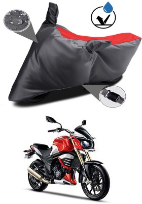 Genipap Two Wheeler Cover for Mahindra(MOJO XT 300, Grey, Red)