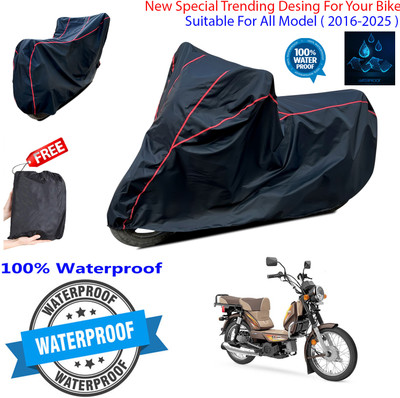 OliverX Waterproof Two Wheeler Cover for TVS(XL 100 Heavy Duty, Black)