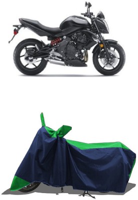 SUGASHRI Waterproof Two Wheeler Cover for Kawasaki(ER 6N, Green, Blue)