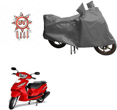 DeepShakshi AUTOMOTIVE Waterproof Two Wheeler Cover for TVS(Wego, Grey)