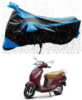 Mdstar Waterproof Two Wheeler Cover for Suzuki(Access 125, Blue, Black)