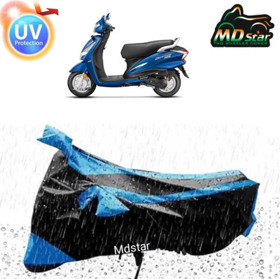 Mdstar Waterproof Two Wheeler Cover for Triumph(Activa i, Blue, Black)