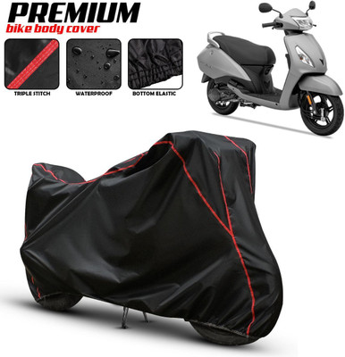 Car Life Waterproof Two Wheeler Cover for Suzuki(Access, Black, Red)