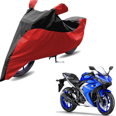 RiderShine Two Wheeler Cover for Yamaha(YZF R3, Red, Black)