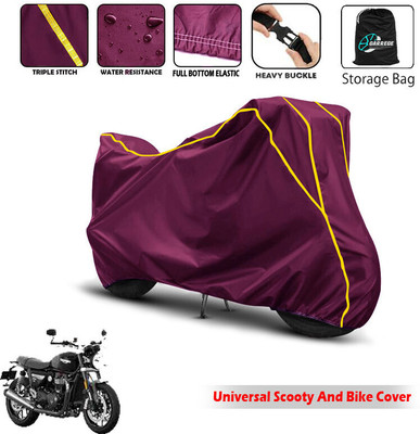 AUTOBIRSA Two Wheeler Cover for Triumph(Speed Twin BS6, Maroon)