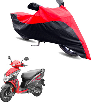 Motodreka Two Wheeler Cover for Honda(Dio, Red, Black)