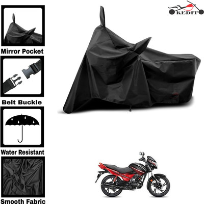 KEDIT Two Wheeler Cover for Universal For Bike(Glamour BS6, Black)