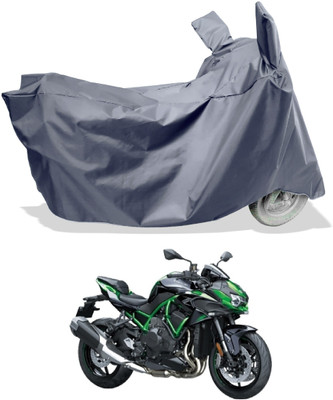 Amexride Two Wheeler Cover for Kawasaki(ZH2, Grey)