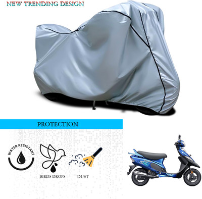 SnehaSales Waterproof Two Wheeler Cover for TVS(Scooty Pep Plus, Silver)