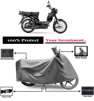 Amexride Two Wheeler Cover for TVS(Heavy Duty Super XL, Grey)